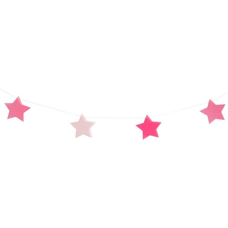 Guirlande en papier étoiles roses My Little Day