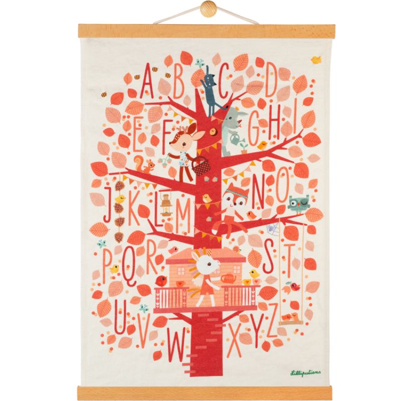 Affiche murale en tissu ABC Forêt Lilliputiens