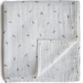 Maxi lange en coton bio Leaves (120 x 120 cm)