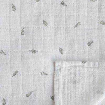 Maxi lange en coton bio Leaves (120 x 120 cm)