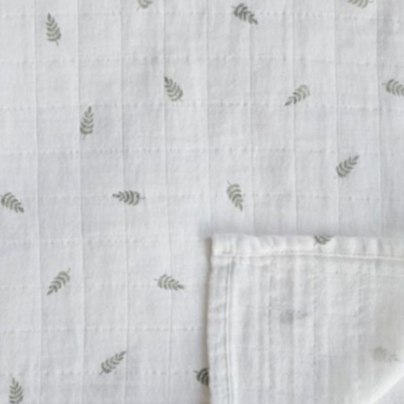 Maxi lange en coton bio Leaves (120 x 120 cm) Mushie Produit 2