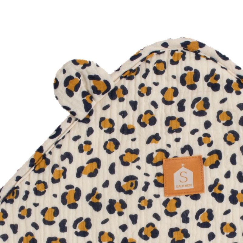 Cape de bain + gant de toilette Léopard Sauthon Produit 2