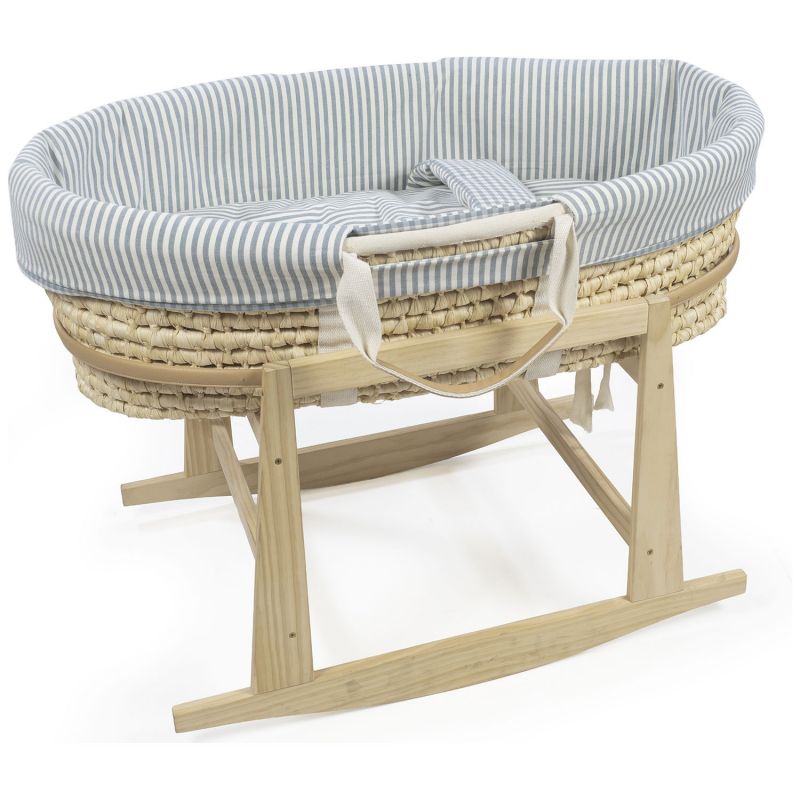 Habillage couffin Moïse Praliné Vichy Rayures Matcha (TOG 2,5) Walking Mum Produit 1