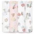 Lot de 4 maxi langes en coton Disney Princess (112 x 112 cm) - aden + anais