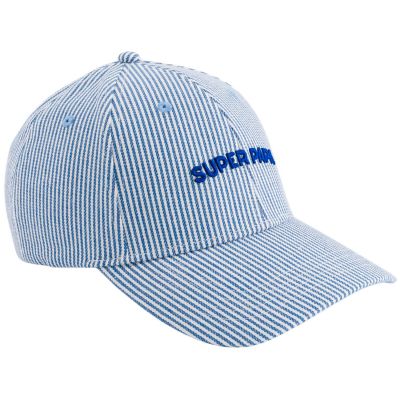 Casquette adulte Marinière Super Papa bleu (tour de tête 56-61 cm) Chamaye