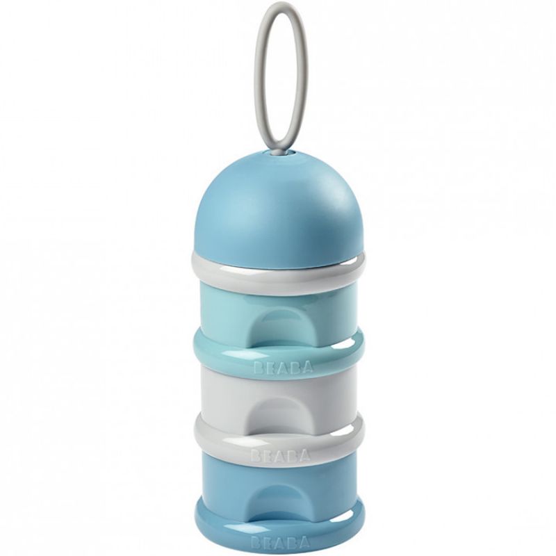Boîte doseuse de lait empilable bleu Béaba
