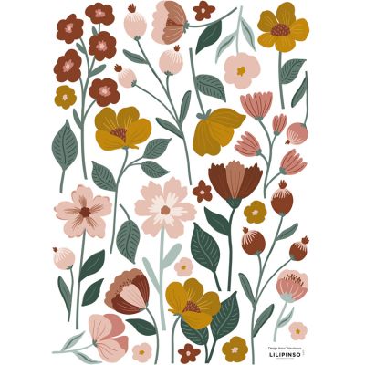 Planche de stickers A3 fleurs Pretty Flowers  par Lilipinso