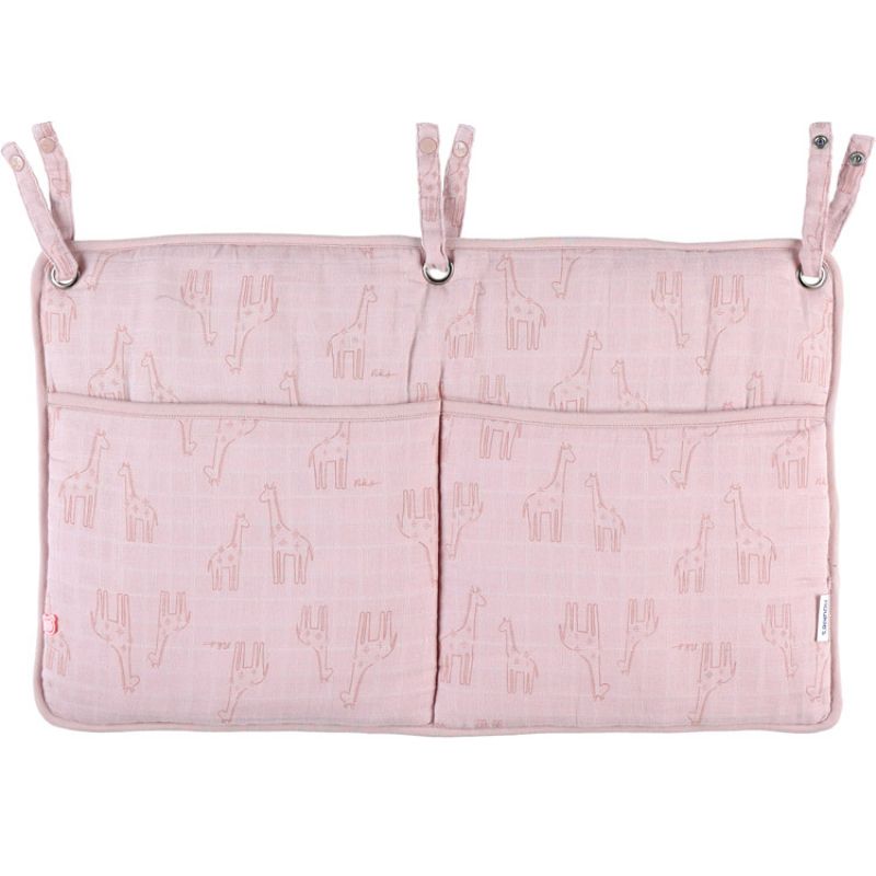 Vide-poches à suspendre en mousseline Mix & Match rose Noukie's