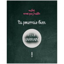 Carte à gratter Demande spéciale Chalkboard Marraine (8 x 10 cm)  par Les Boudeurs