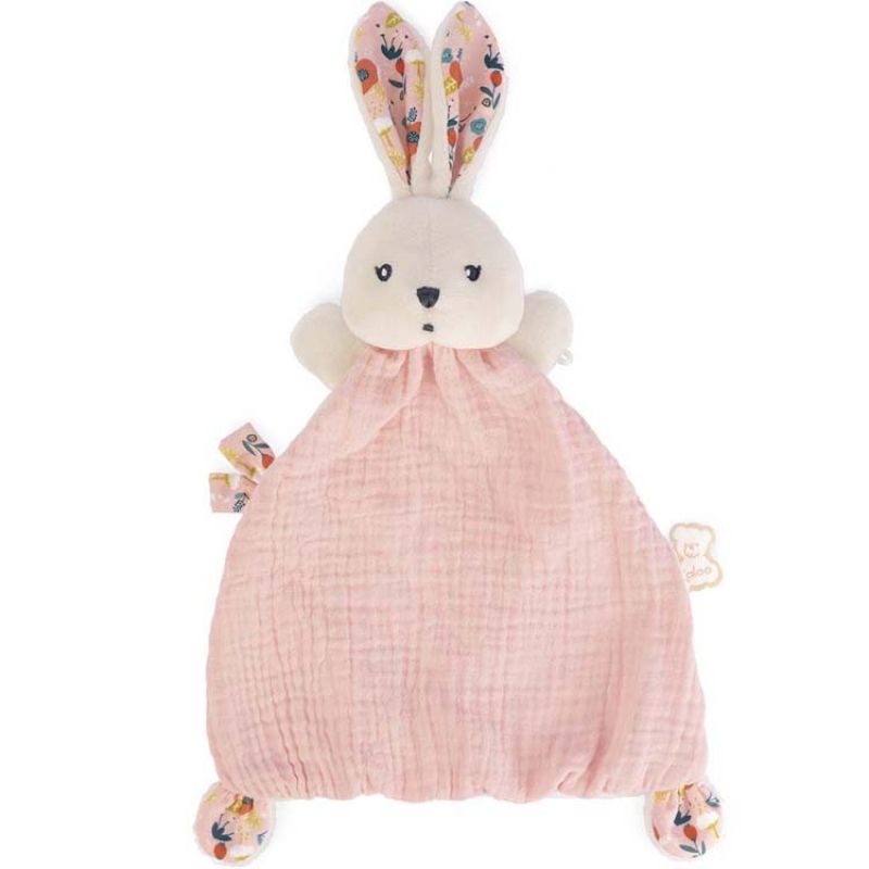 Doudou plat lapin rose Coquelicot K'doux Kaloo Produit 1 grande taille