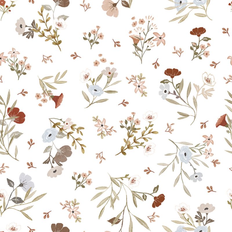 Papier peint Floral Poetry neige (50 cm x 10 m) Lilipinso