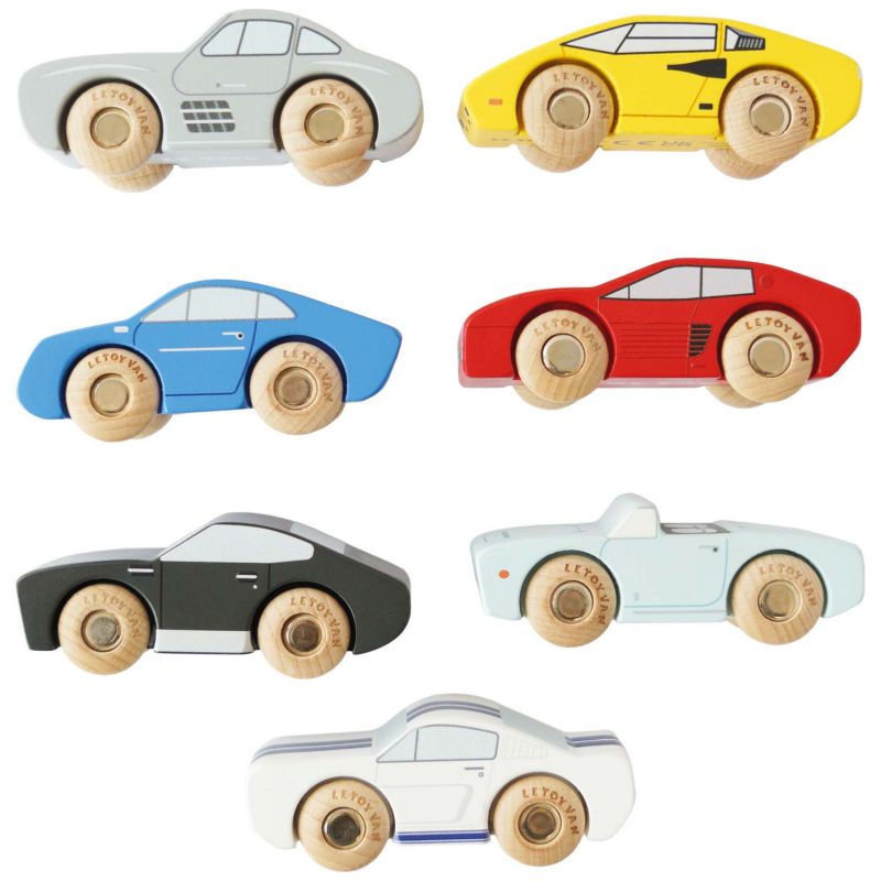 Set de 7 voitures de sport en bois FSC Le Toy Van Produit 3