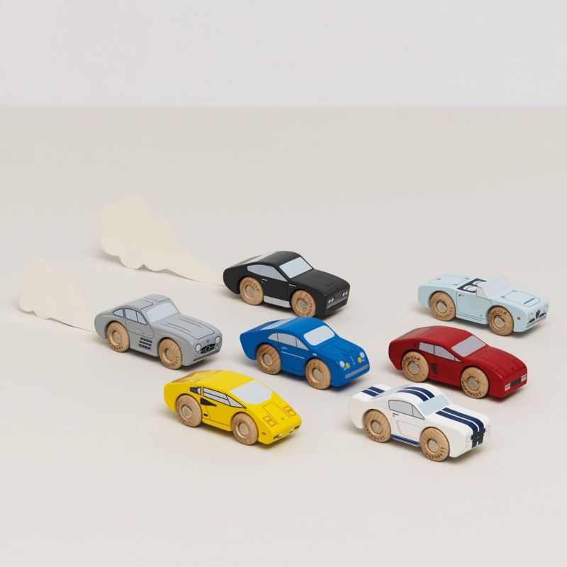 Set de 7 voitures de sport en bois FSC Le Toy Van Ambiance 6
