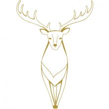 Grand sticker Nordic cerf doré (71 x 100 cm)  par Lilipinso