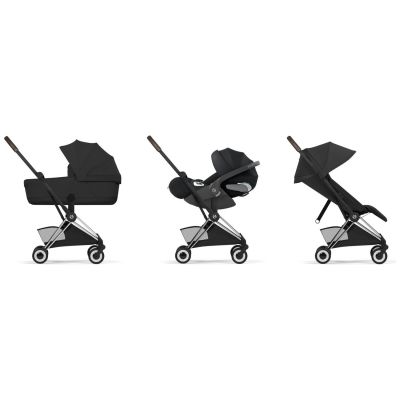 COŸA Style 2026 Poussette ultra-compacte et Châssis Chrome Sepia Black