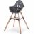 Variation Gris, beige du produit Chaise haute en bois naturel Evolu 2 gris de la marque Childhome