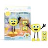 Personnage Alex jaune et 2 cubes lumineux - Glo Pals