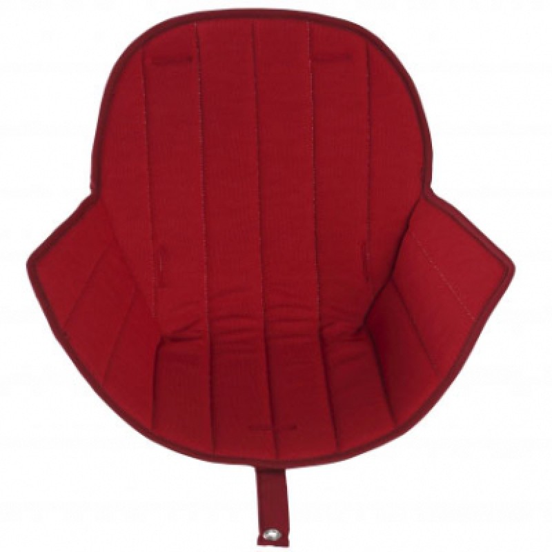 Assise tissu chaise haute Ovo Luxe rouge Micuna