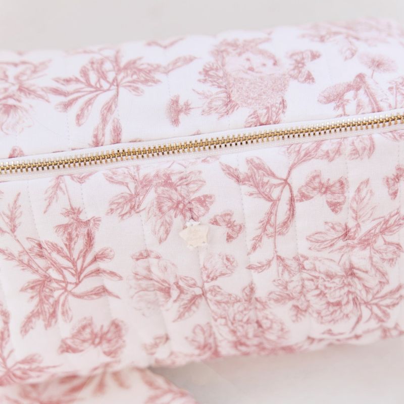 Trousse zippée Toile de Jouy rose thé (24 cm) Tartine et Chocolat Ambiance 3