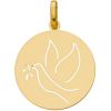 Médaille baptême de républicain Colombe (or jaune 750°) - Berceau magique bijoux