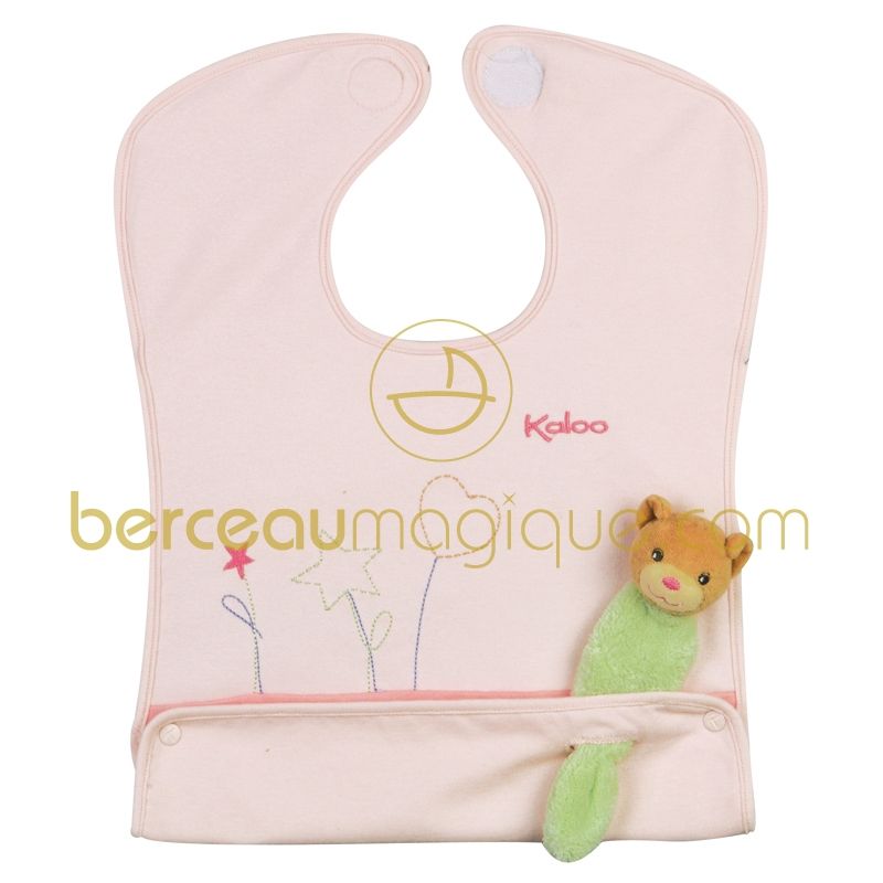 Grand bavoir rose Plume d'ange Kaloo