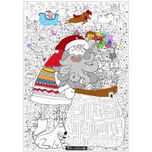 Poster géant à colorier père Noël (70x100cm)  par Petits canaillous