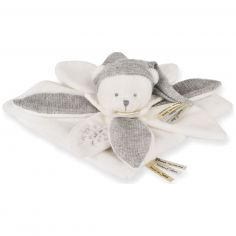 Doudou plat pétales Ours Argent (25 cm) - Doudou et Compagnie