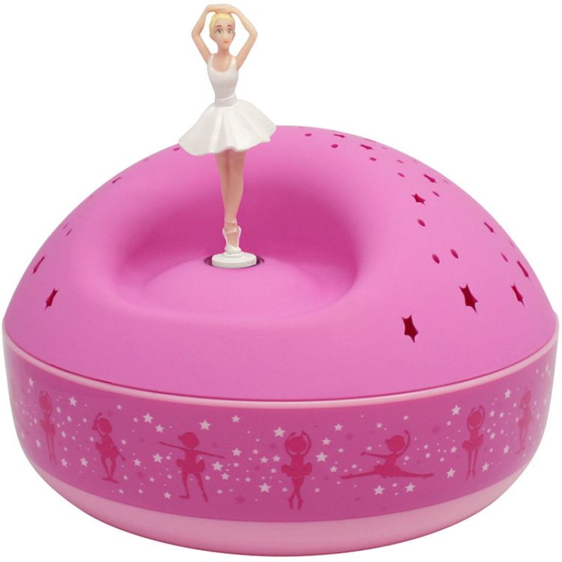 Veilleuse projecteur d'étoiles musical Ballerine Trousselier