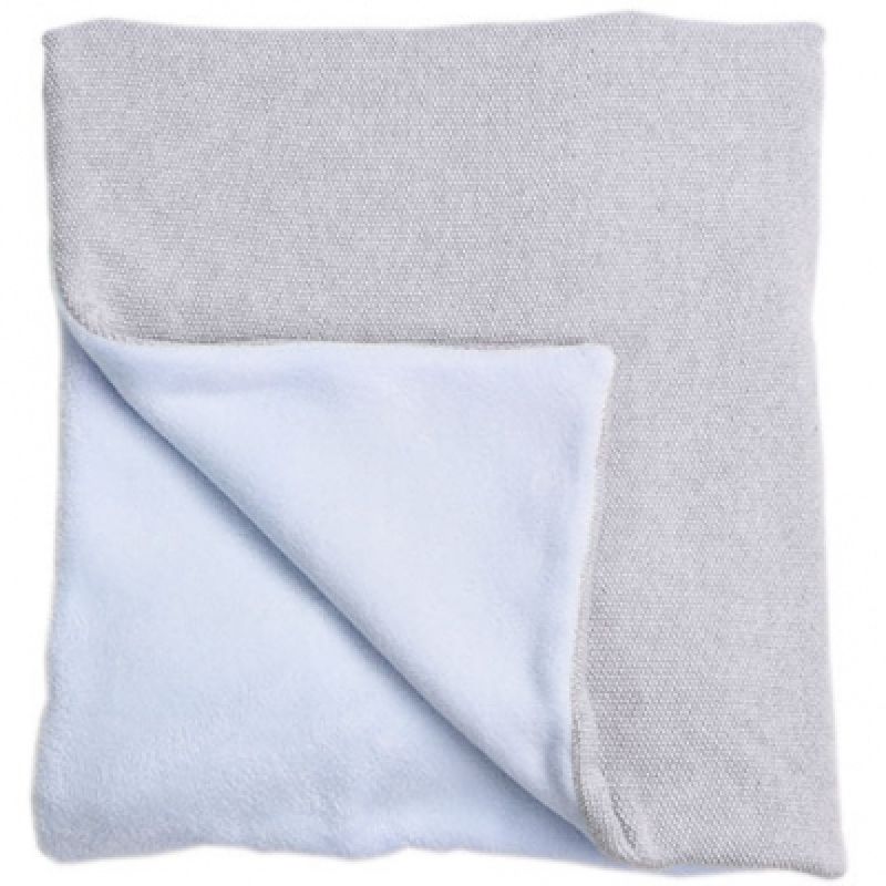 Couverture bébé en coton et polyester Perle de riz bleu (100 x 140 cm) Maison Nougatine