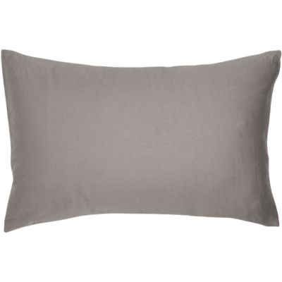 Taie d'oreiller pur coton Gris tourterelle (40 x 60 cm)  par Kadolis