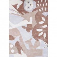 Tapis Animaux de la forêt marron (110 x 160 cm)  par AFKliving