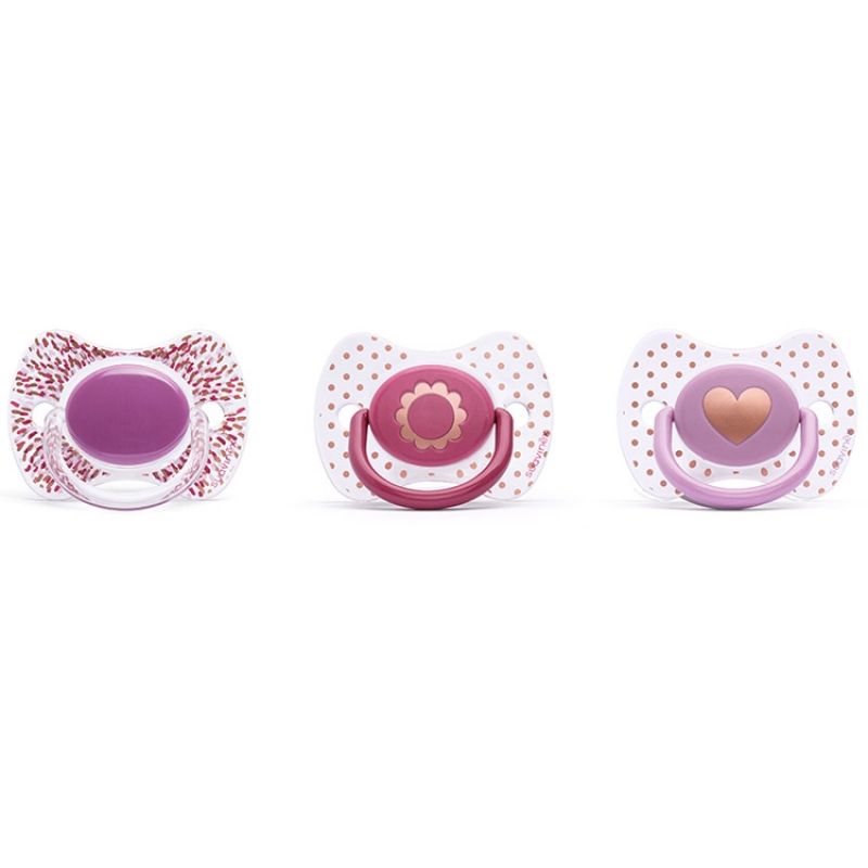 Sucette anatomique Couture violet motif aléatoire (12 mois et +) Suavinex