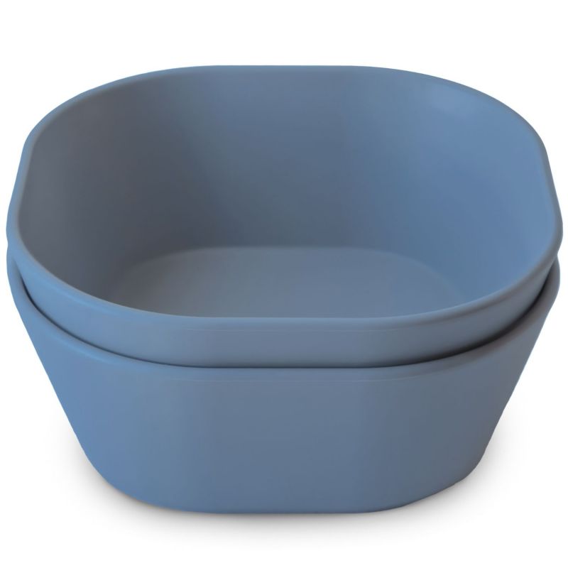Lot de 2 bols carrés Twilight Blue Mushie Produit 1