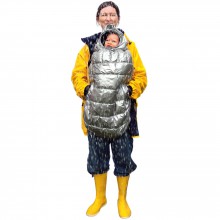 Cape-doudoune CarrybOo 4 saisons pour porte bébé gris silver  par CarrybOo