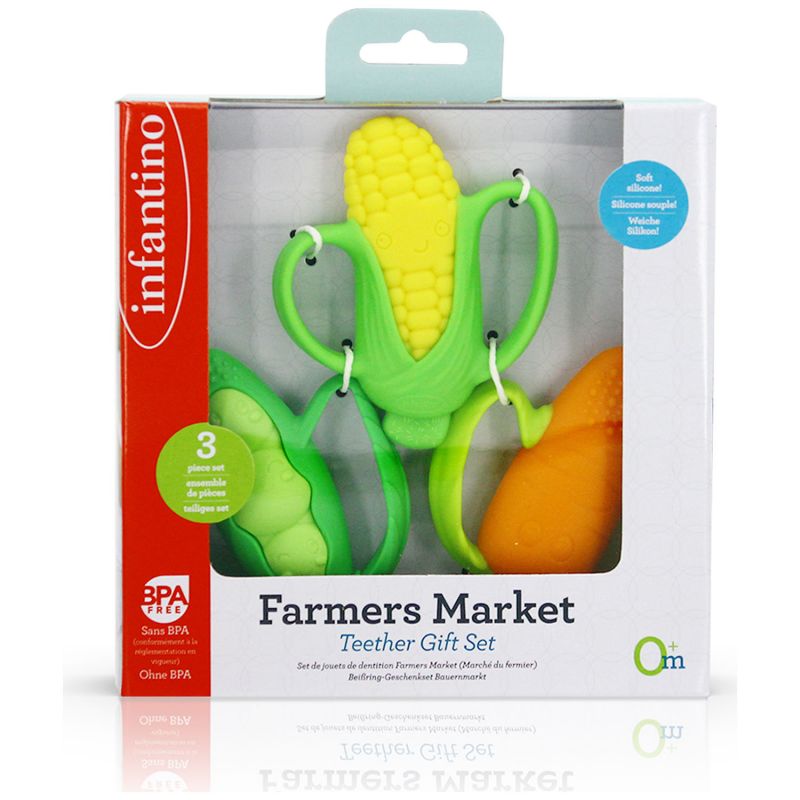 Coffret anneaux de dentition silicone Légumes Infantino Packaging 7