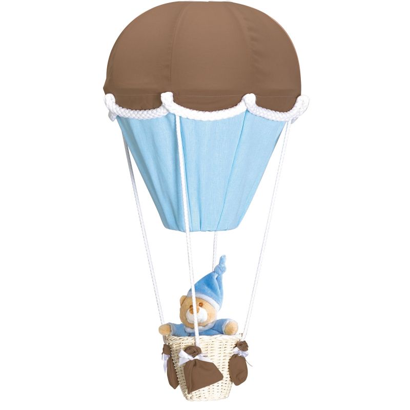 Lampe montgolfière chocolat - turquoise Domiva Domiva