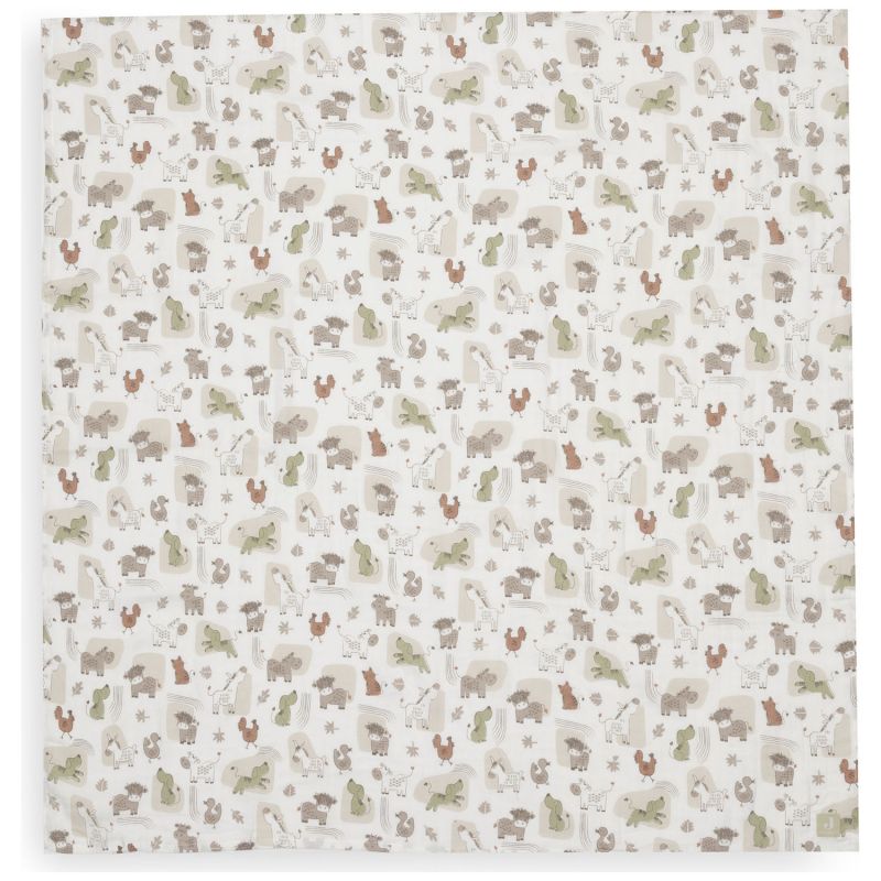 Lot de 2 maxi-langes en gaze de coton Barn Buddies (115 x 115 cm) Jollein Produit 3