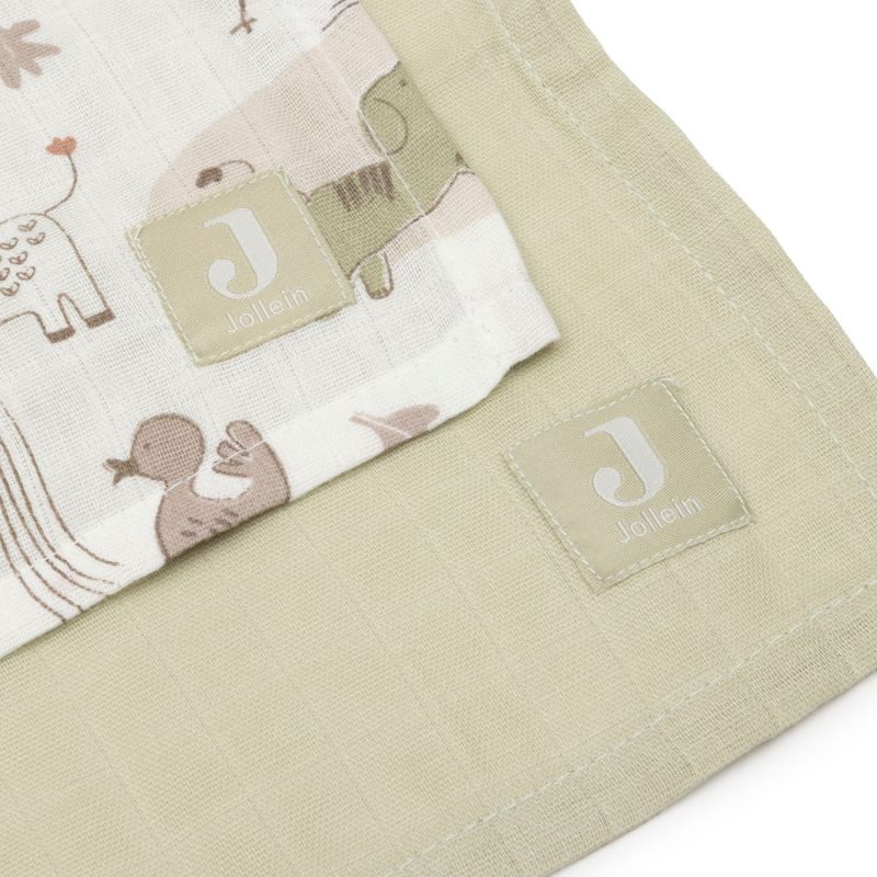 Lot de 2 maxi-langes en gaze de coton Barn Buddies (115 x 115 cm) Jollein Produit 5