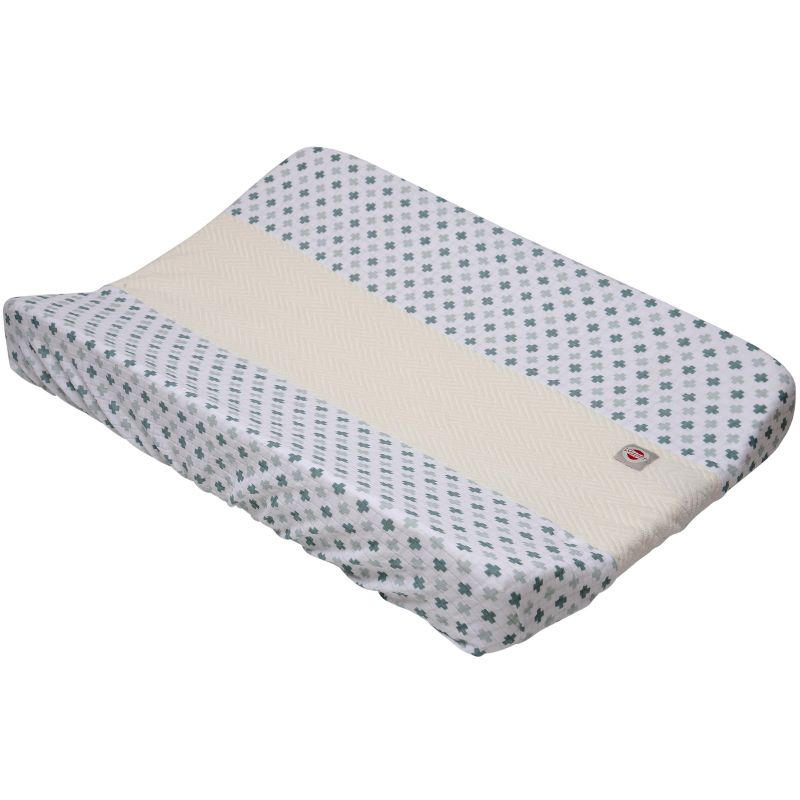 Housse de matelas à langer Scandinavian croix vertes (47 x 67 cm) Lodger