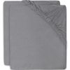 Lot de 2 draps housses de berceau gris foncé (40 x 80 cm) - Jollein