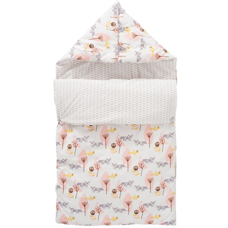 Nid d'ange passe sangle chaud en coton bio Renard rose (80 cm) Fresk