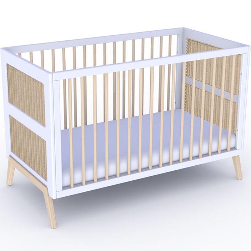 Pack duo lit bébé évolutif et côtés de lit Marelia blanc neige (70 x 140 cm) Théo