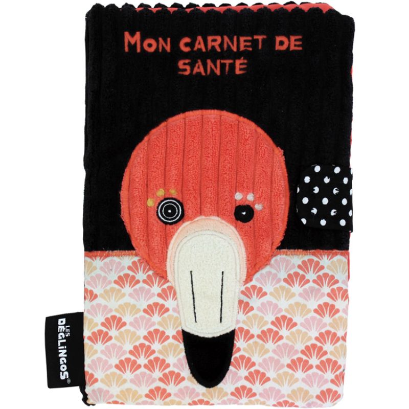 Protège carnet de santé Flamingos le flamant rose Les Déglingos