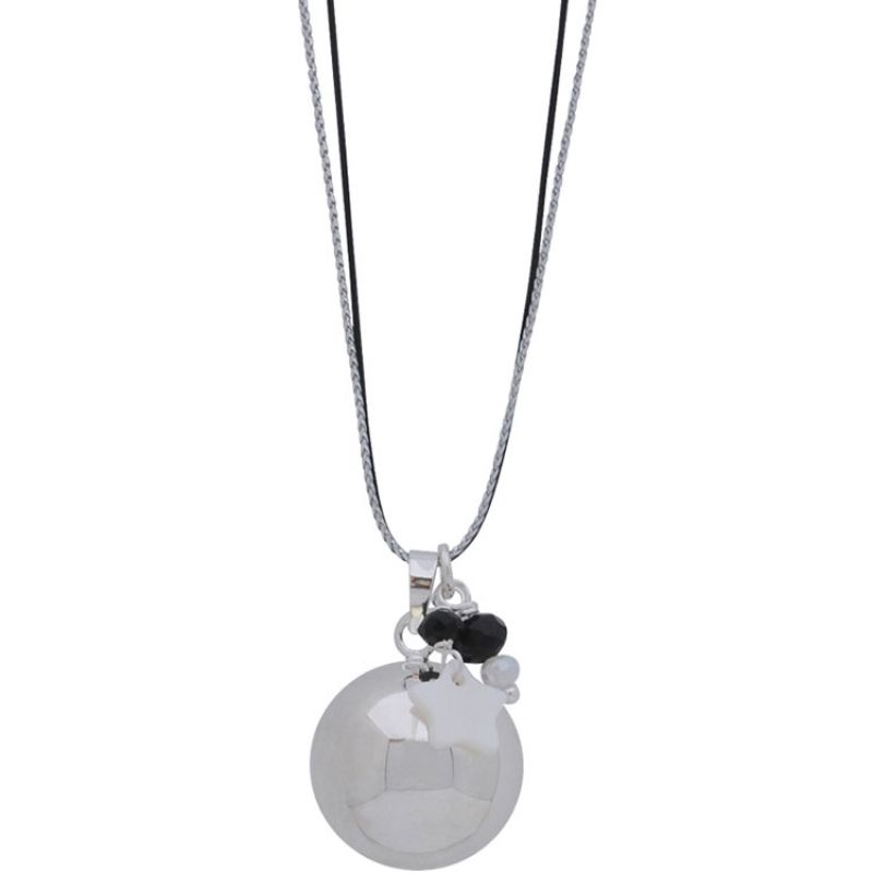 Bola sur cordon en cuir Emotion Valentine (laiton plaqué argent) Nativee