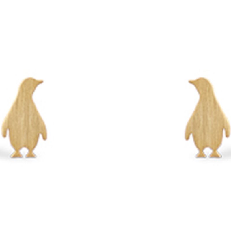 Boucles d'oreilles Nature pingouin (vermeil doré) Coquine