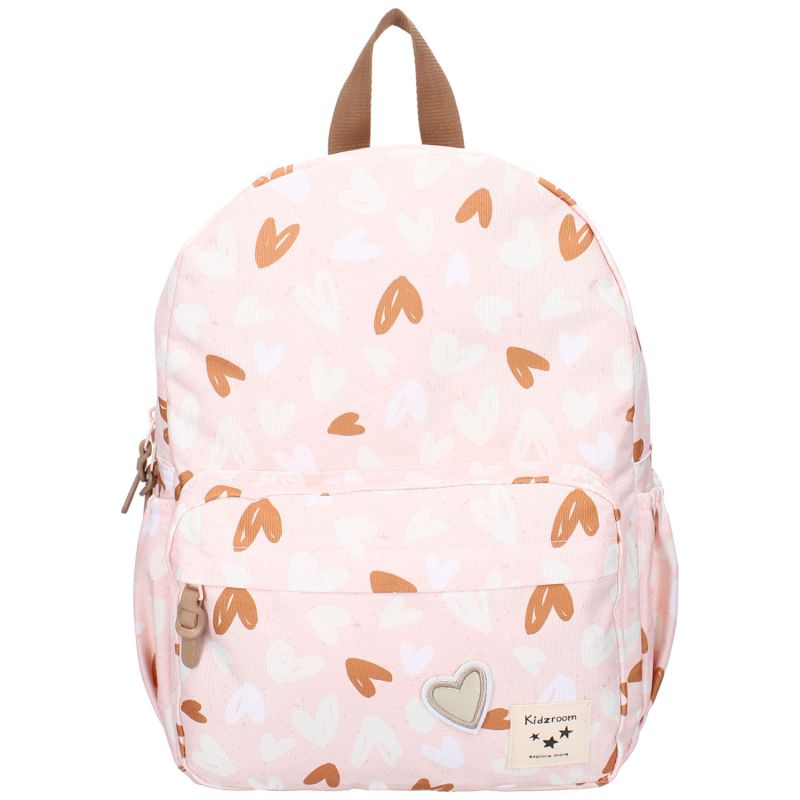 Sac à dos enfant Loving Days Coeurs rose et caramel (36 cm) Kidzroom Produit 2