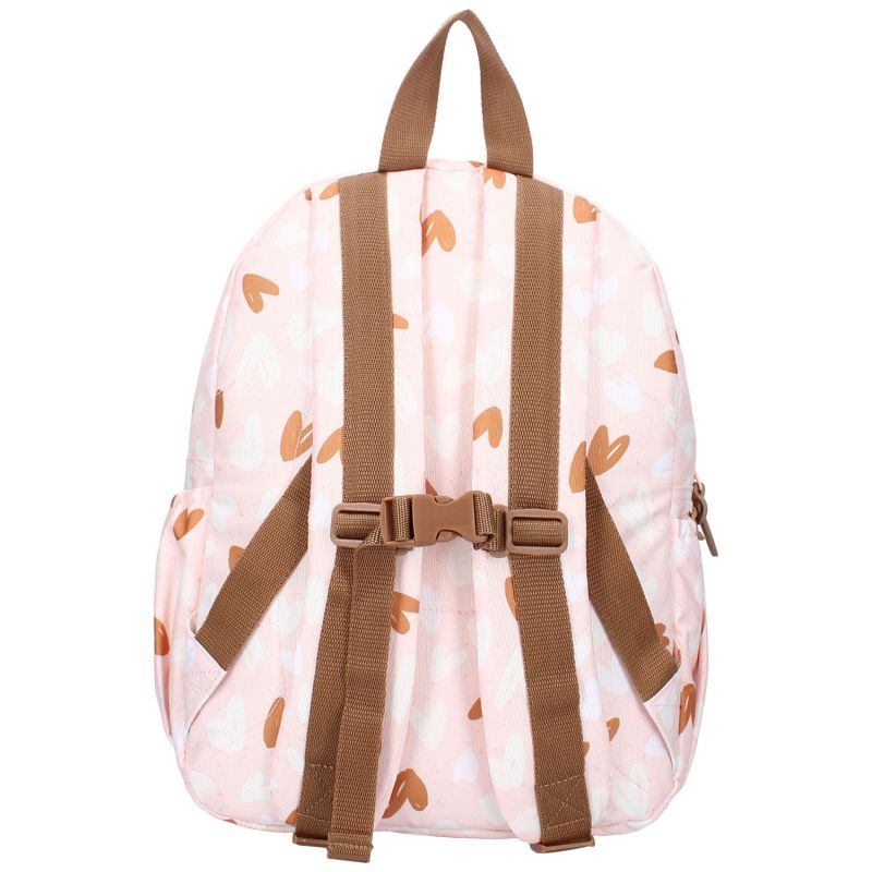 Sac à dos enfant Loving Days Coeurs rose et caramel (36 cm) Kidzroom Produit 3