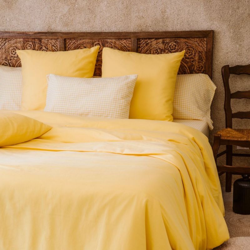 Taie d'oreiller pur coton bio Tournesol (40 x 60 cm) Kadolis Ambiance 3