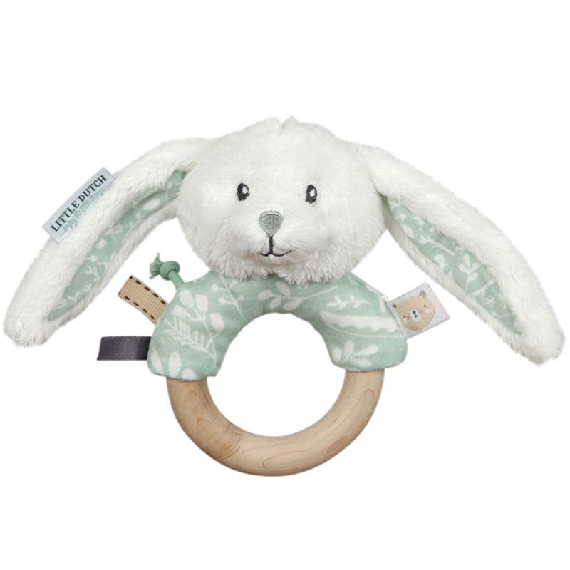 Anneau hochet lapin Adventure mint Little Dutch