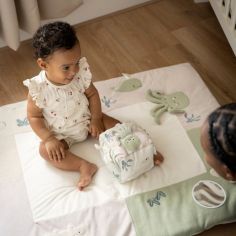 Tapis de jeu Animals Laurel Green-Warm Linen (75 x 95 cm)